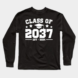 Class Of 2037 2024 Grow With Me Kindergarten Kids Boys Girls Long Sleeve T-Shirt